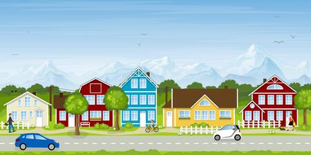 City in Norwayのイラスト素材