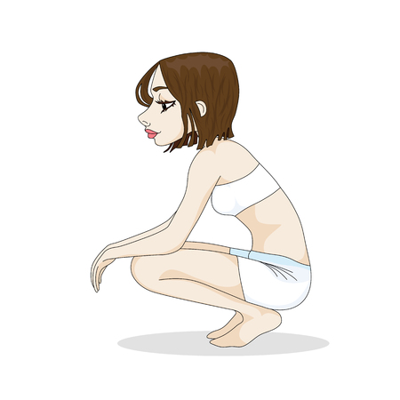 A sporty young womanのイラスト素材