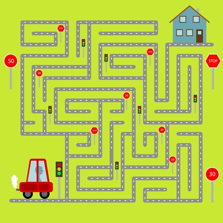 Find the right way through the mazeのイラスト素材
