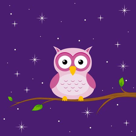 Owl at Nightのイラスト素材