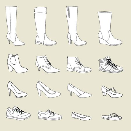 Women's shoesのイラスト素材