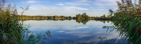 Panoramic image of a lake