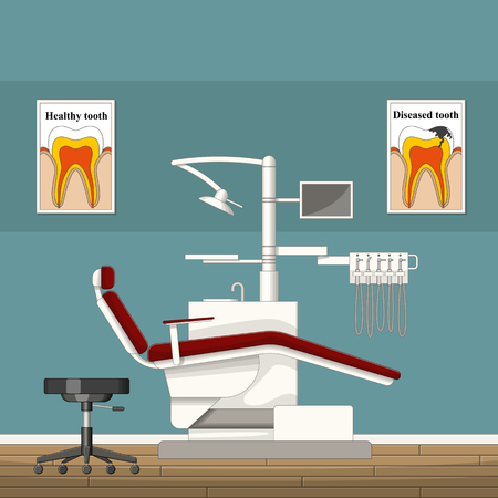 Illustration of a dentist roomのイラスト素材