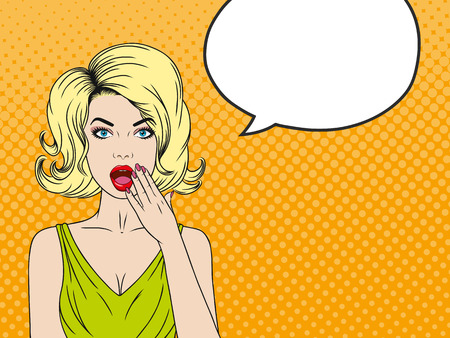 Pretty Pop Art Girlのイラスト素材