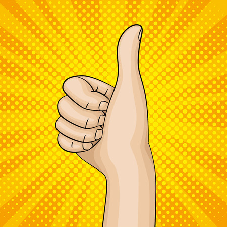 Hand holding thumps up.のイラスト素材