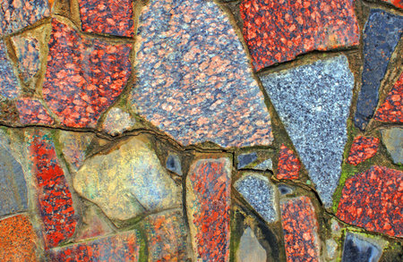 A fragment of a path trimmed by a decorative stone not the correct form.                