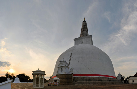 Mirisavatiya Dagoba, one of the 3 big stupas in the ancient capital of Anuradhapura, Sri Lankaの写真素材