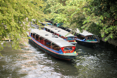San Saep is the last canal used as a mass transport system for boats in Bangkok, capital of Thailandのeditorial素材