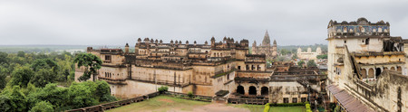 Jahangir Mahal, important maharaja palace and military fortification in Orchha, Uttar Pradesh, Indiaの写真素材
