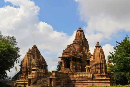 The Khajuraho Group of Monuments are a group of Hindu and Jain temples in Madhya Pradesh, India.の写真素材