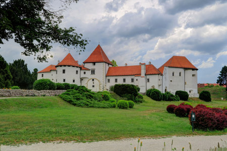 VARAZDIN CROATIA 28 June 2017: Historic Varazdin Castle on June 28th, 2017, in Varazdin, Croatia.のeditorial素材
