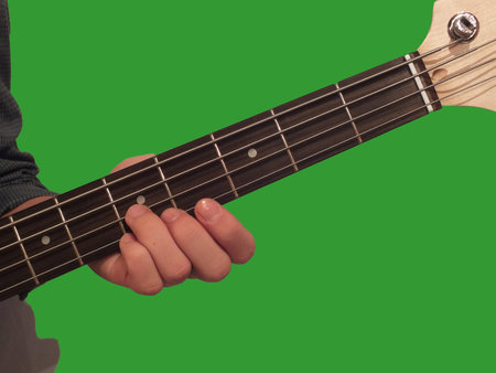 Playing bassguitar
