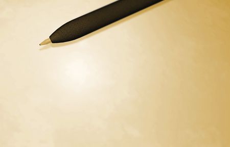pen on sepia paper の写真素材