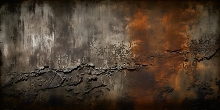Highly Detailed Grunge Metal Background Texture With Rust and Scratchesの写真素材
