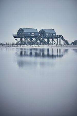 stilt house at sankt peter-ording germany