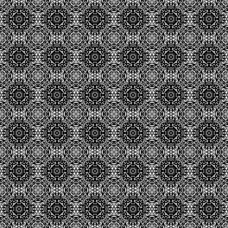 Black and white seamless ethnic pattern 6a. Traditional design, abstract art of tribal peoples....