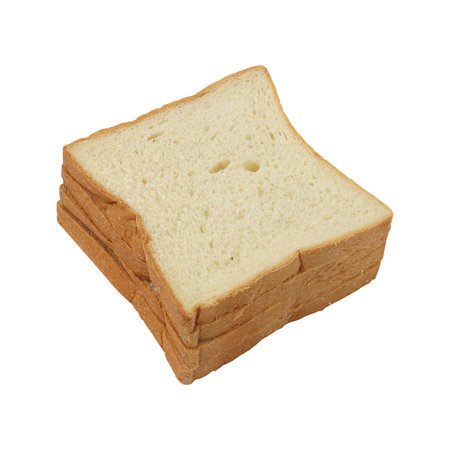 Sliced bread isolated on white background