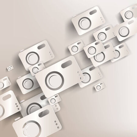 paper background with photo camera web iconのイラスト素材