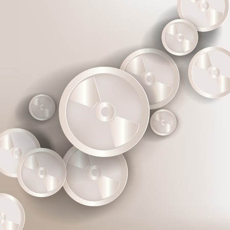 paper background with compact disk web iconのイラスト素材