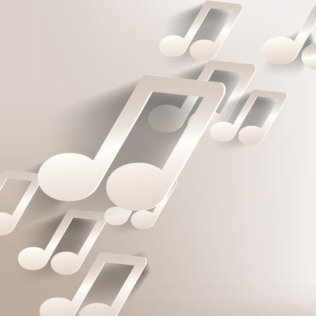 paper background with music web icon,flat designのイラスト素材