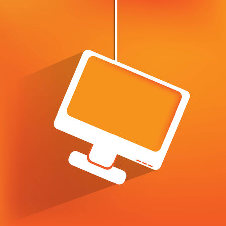 Monitor web icon, flat designのイラスト素材
