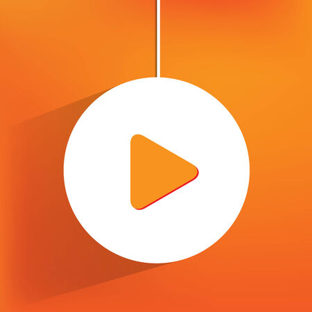 Play button web icon, flat designのイラスト素材