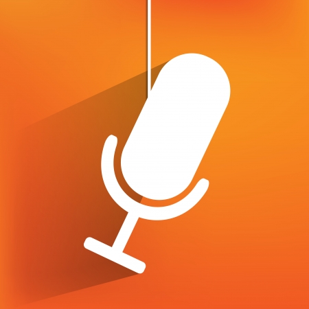 microphone web icon, flat designのイラスト素材