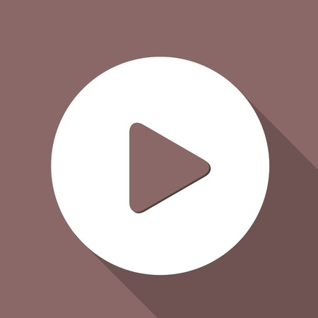 Play button web icon, flat designのイラスト素材