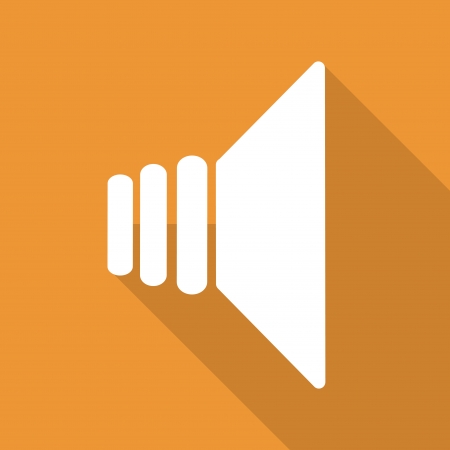 speaker icon, flat designのイラスト素材