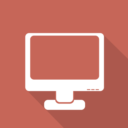 Monitor web icon, flat designのイラスト素材