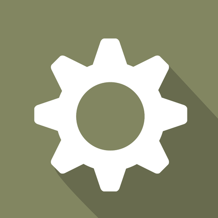 Settings web icon, flat designのイラスト素材