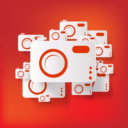 Photo camera web iconのイラスト素材