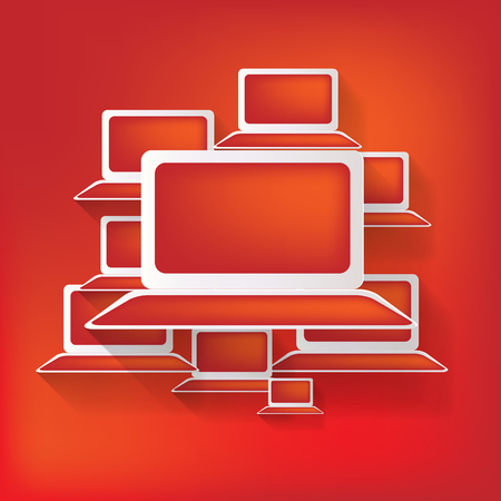 Notebook web icon,flat designのイラスト素材