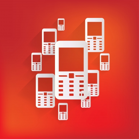 Mobile phone iconのイラスト素材