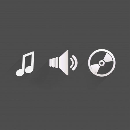 Background with music icons,flat designのイラスト素材
