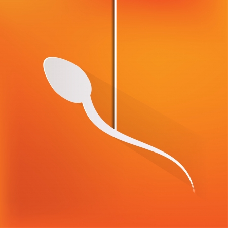 Vector spermatozoons, floating to ovuleのイラスト素材