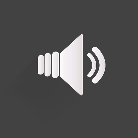 speaker icon, flat designのイラスト素材