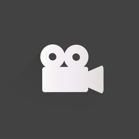 Videocamera web icon, flat designのイラスト素材