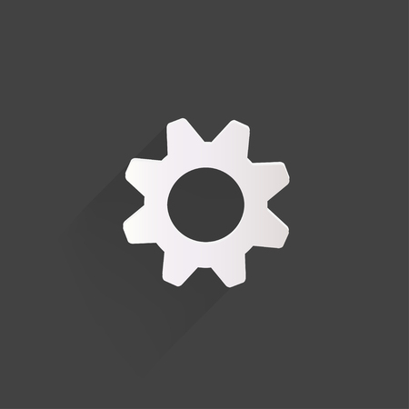 Settings web icon, flat designのイラスト素材