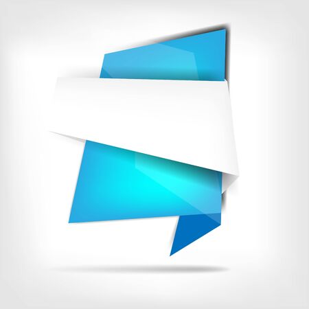 Abstract paper polygonal origami speech bubblesのイラスト素材