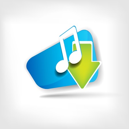 Music web iconのイラスト素材
