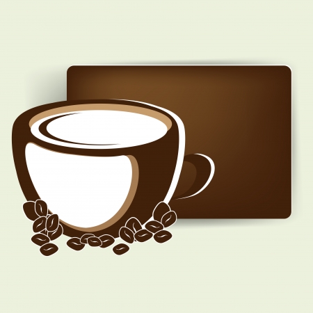 abstractcard with ?up of coffee or teaのイラスト素材