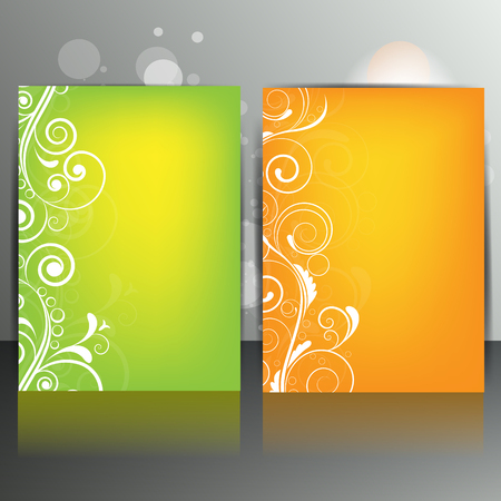 Abstract card with floral backgroundのイラスト素材