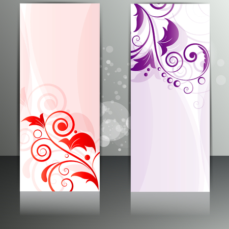 Abstract card with floral backgroundのイラスト素材