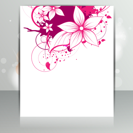 Abstract card with floral backgroundのイラスト素材