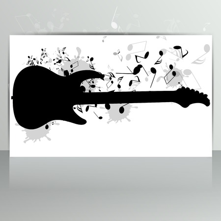 Card with abstract background with music notesのイラスト素材