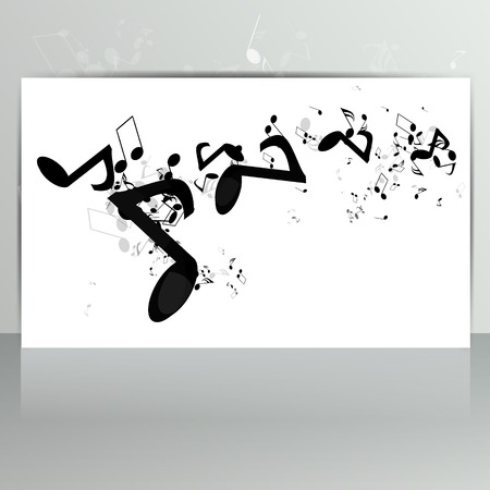 Card with abstract background with music notesのイラスト素材
