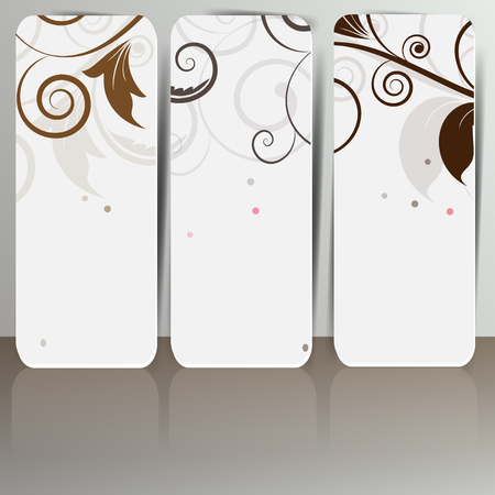 Abstract card with floral backgroundのイラスト素材