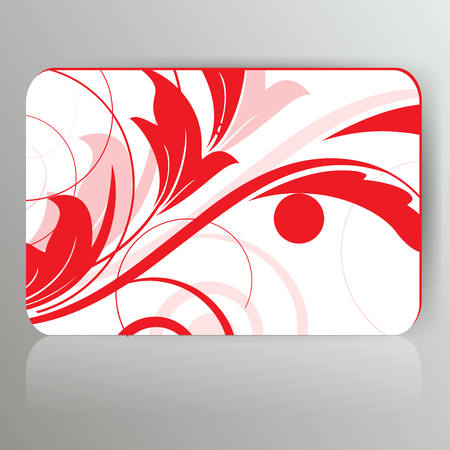 Abstract card with floral backgroundのイラスト素材