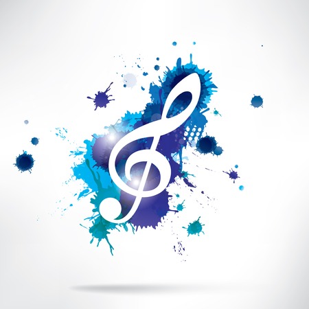 Abstract background notes and splatterのイラスト素材